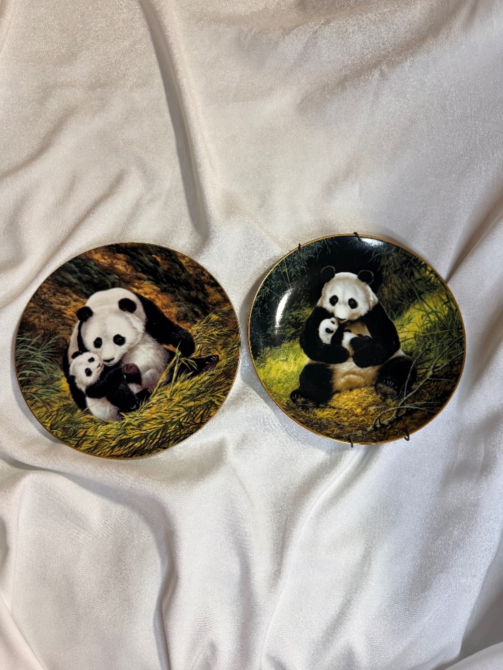 Will Nelson Tender Loving Care Panda Collector Plate 1991 W.S. George 1st Issue